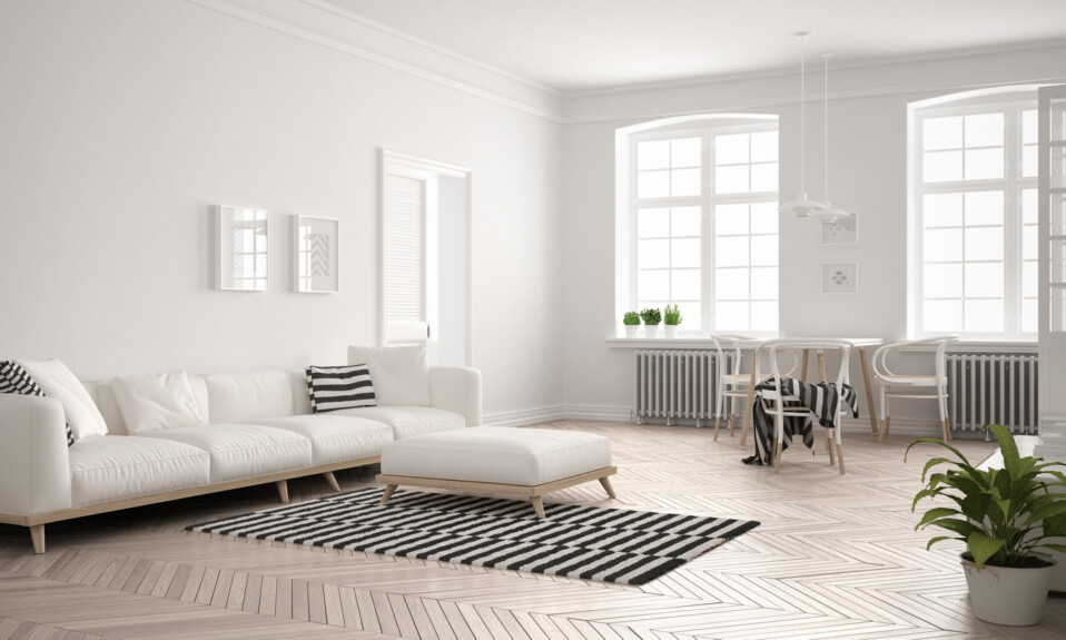 bright minimalist living room design