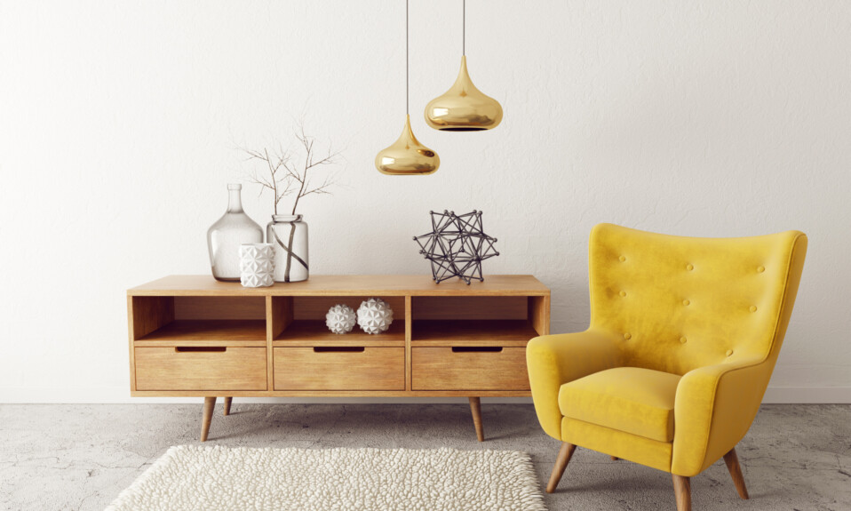 interior design yellow armchair