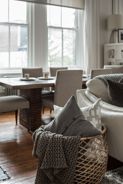 grey sofa baskets