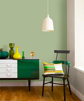 sage green accents decor