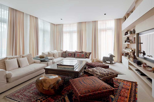 bohemian style interior design textiles