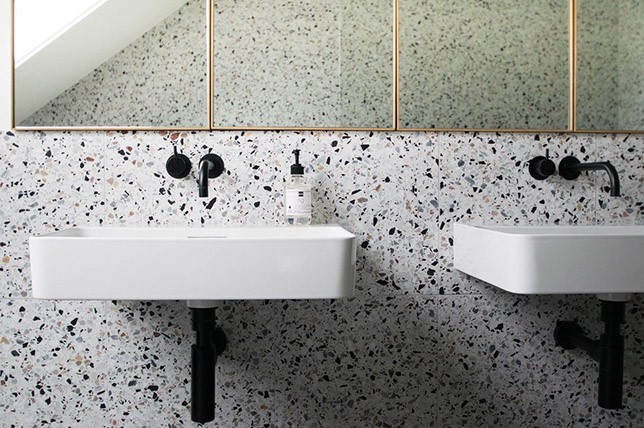 modern terrazzo bathroom 2018 interior design trends