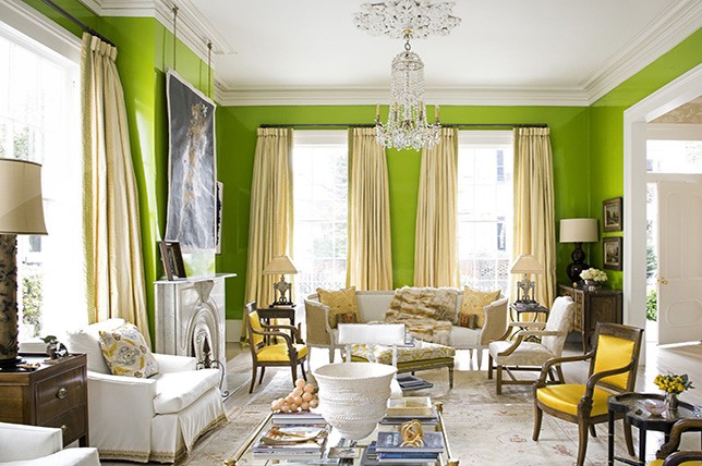 chartreuse living room paint colors