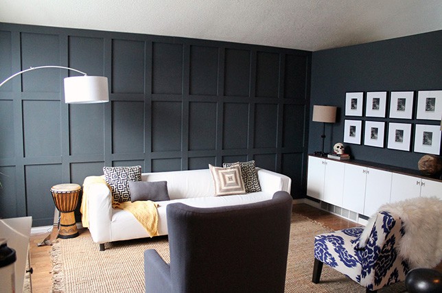 navy blue living room paint colors