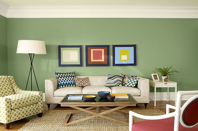 green living room paint colors