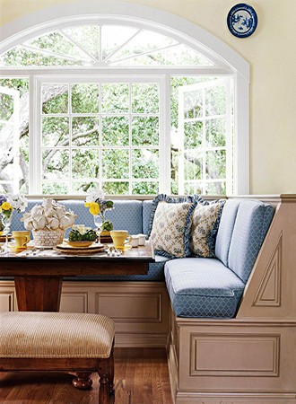 patterned kitchen Banquette