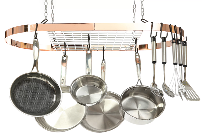 Hanging Pot Rack Kitchen Decor And Organization Tips