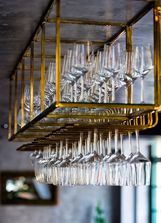 modern kitchen wall decor wine glass display rack