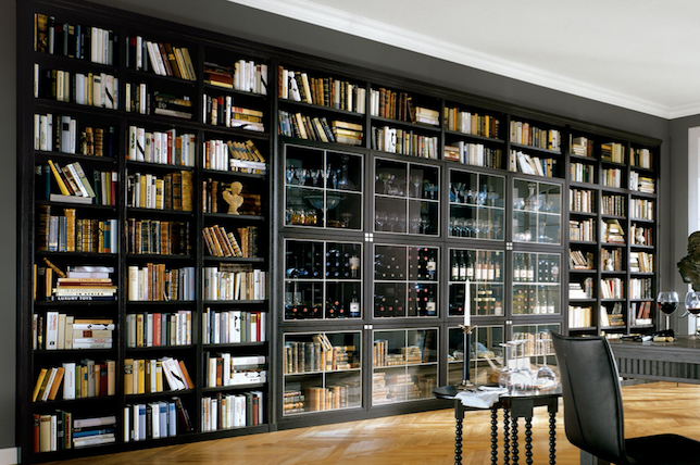 wall to wall home library ideas