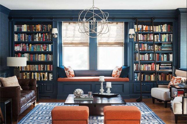 chic home library ideas