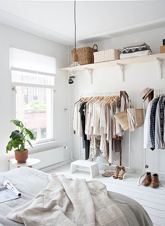 25 Bedroom Storage Ideas To Help You, Clothes Storage Ideas Without Closet