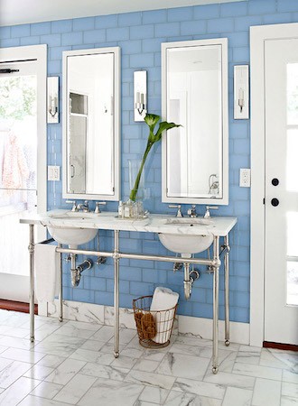 dusty blue bathroom paint colors