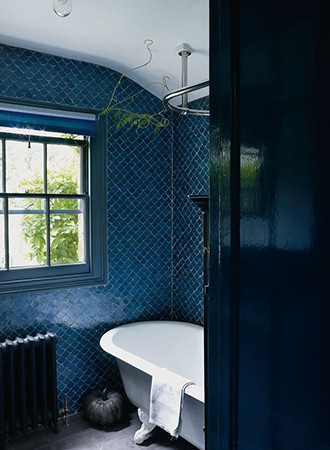 navy blue bathroom paint colors 