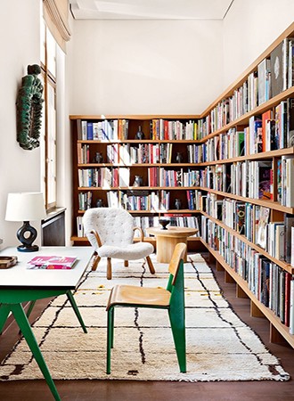 mid century modern home library ideas