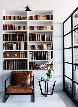 recessed home library ideas