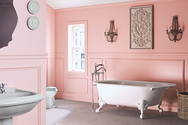 pink bathroom paint colors