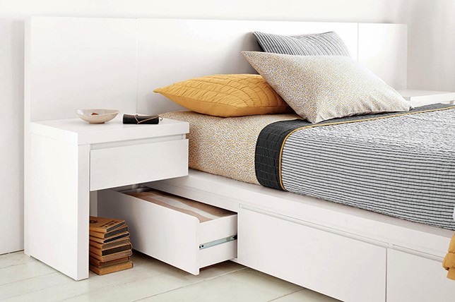 platform bed bedroom storage ideas