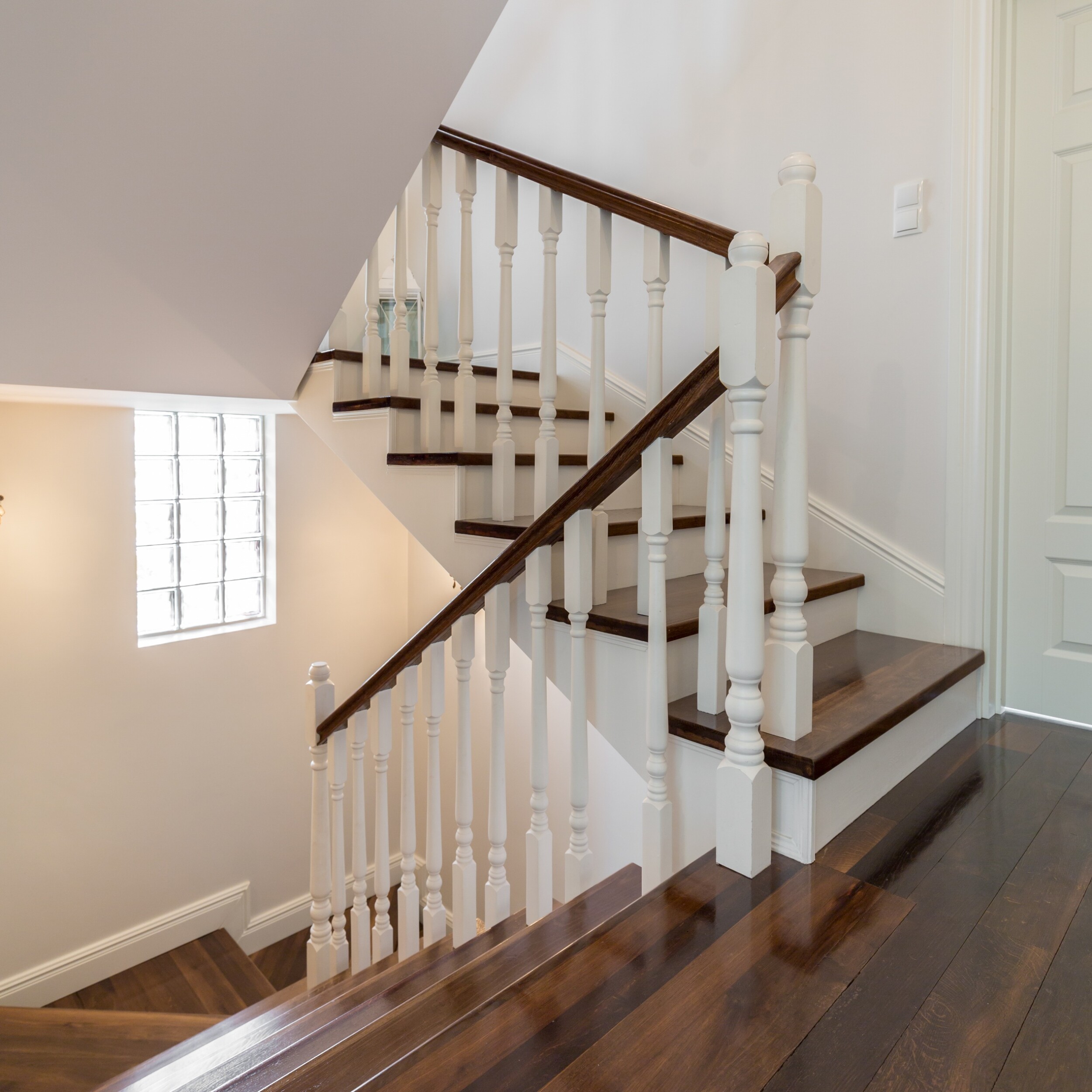 Elegant wooden staircase