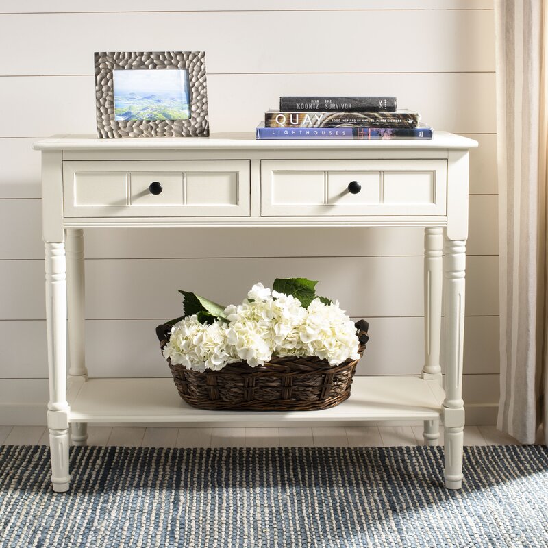 Solid wood foyer console table