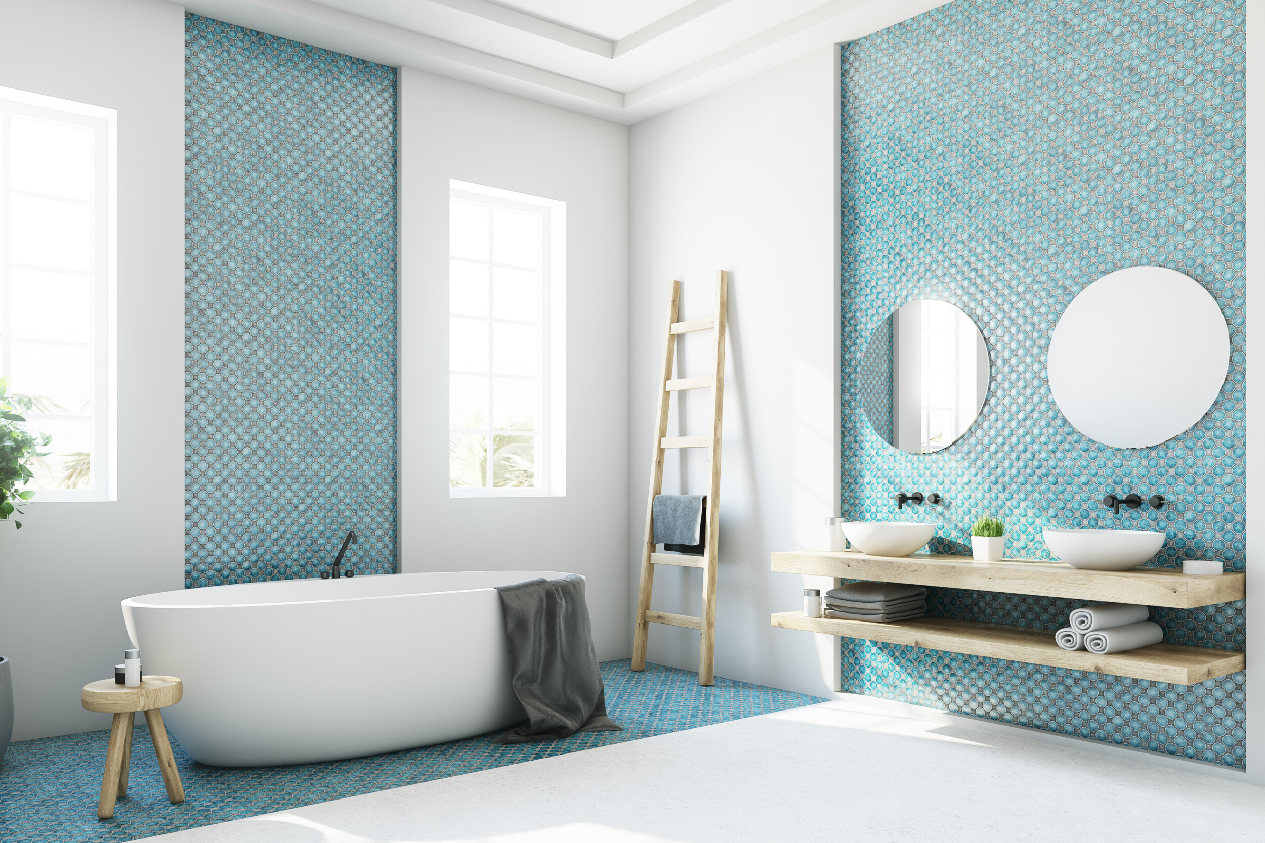 accent wall tiles bathroom