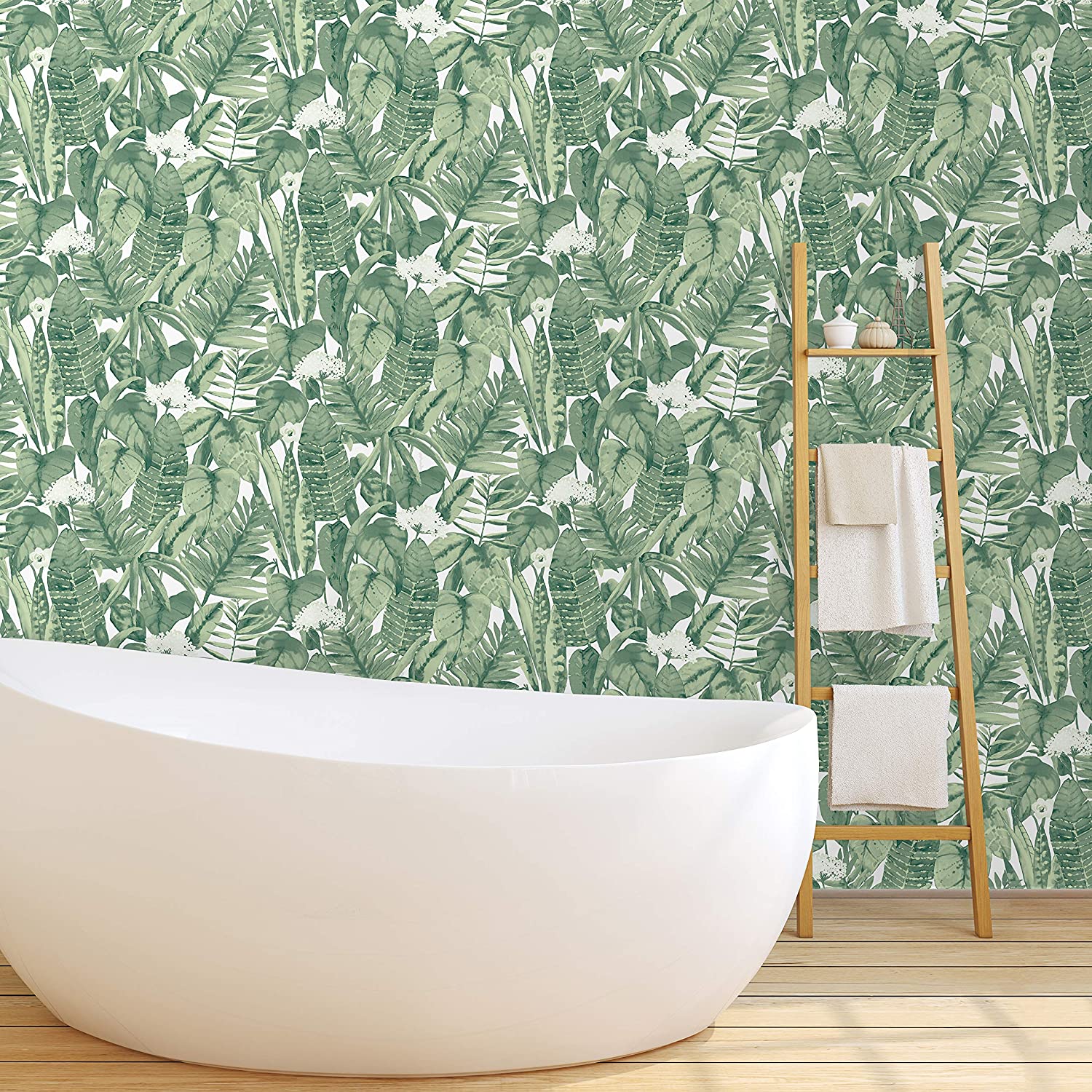 bathroom wallpaper palm bungalow