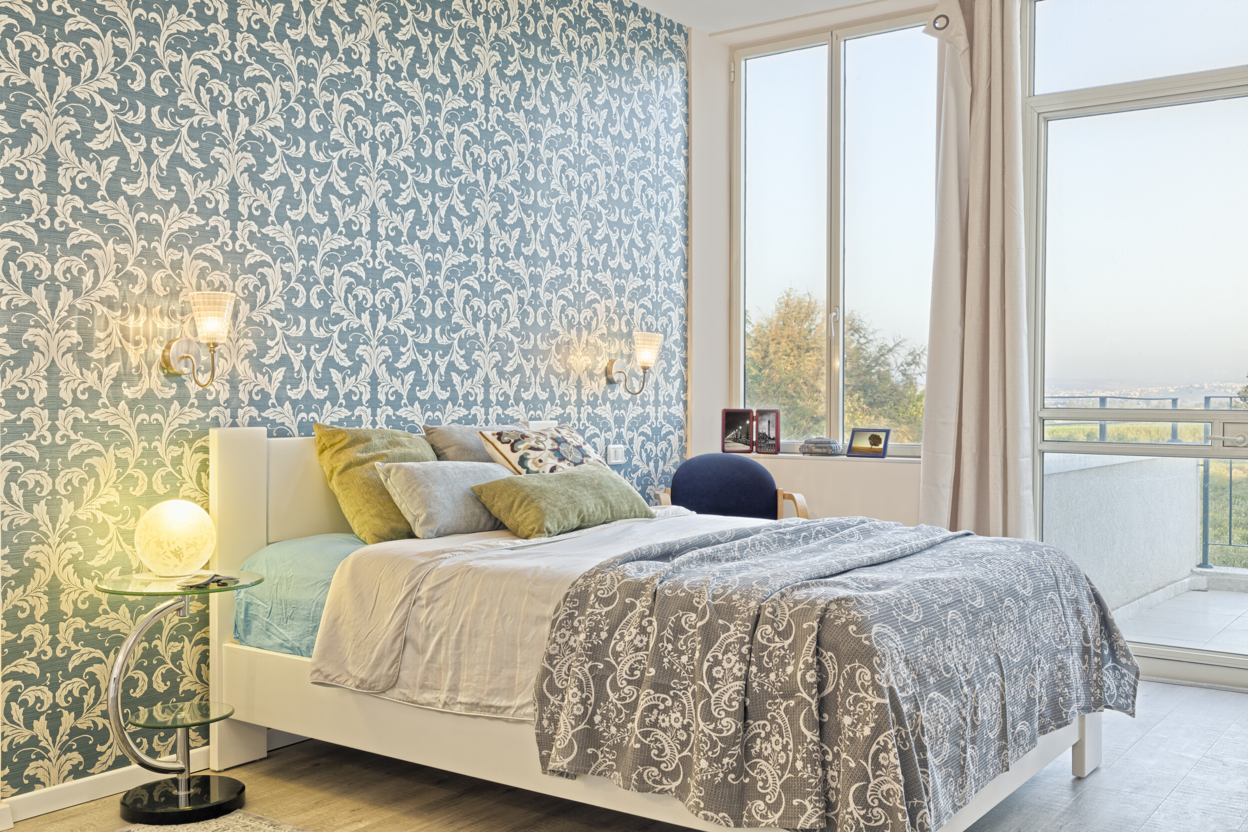 batik block bedroom wallpaper