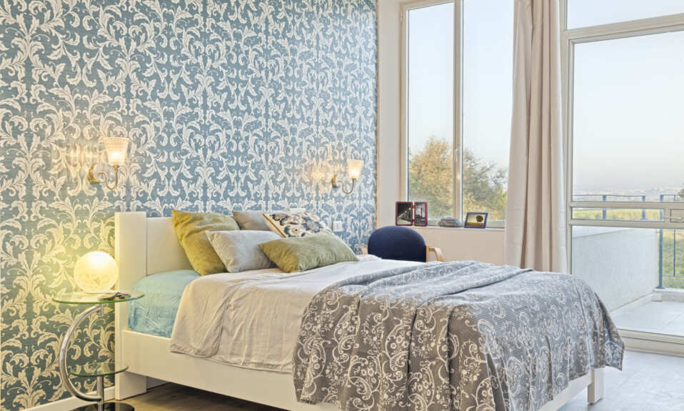 batik block bedroom wallpaper