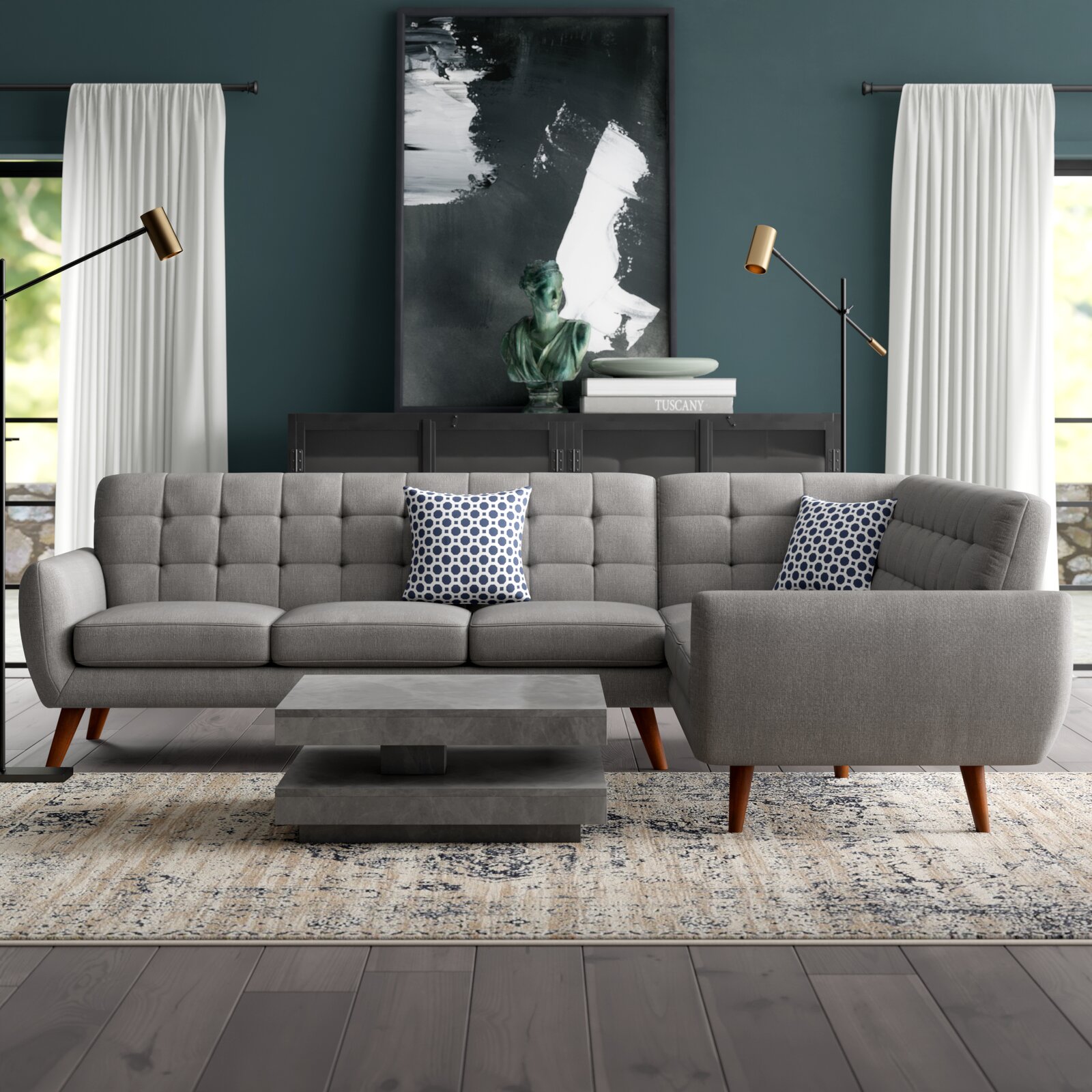 best 2021 sectional mid century sofa