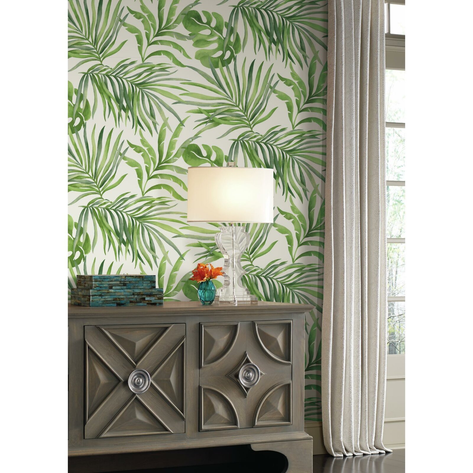 botanical wallpaper bedroom