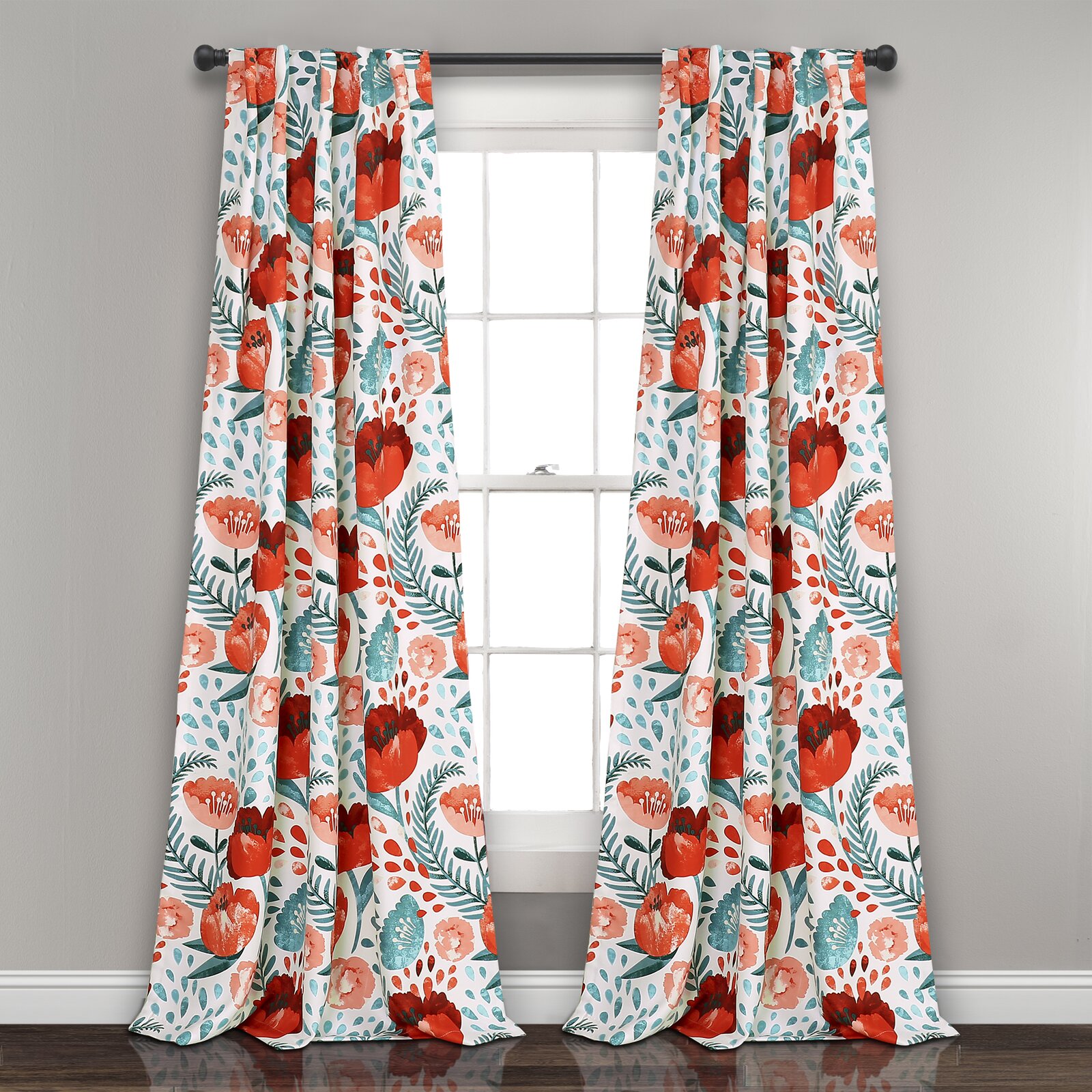 contrasting curtains idea