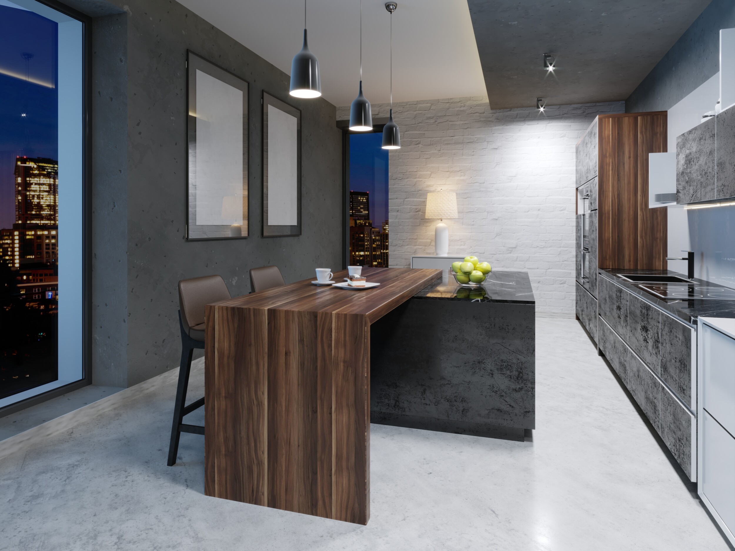 dark grey paint kitchen