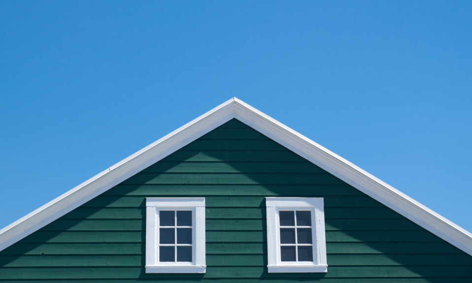 deep green house exterior