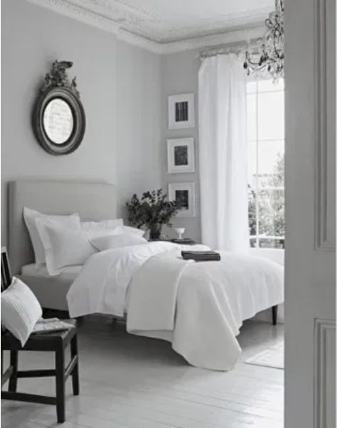 elegant gray bedroom