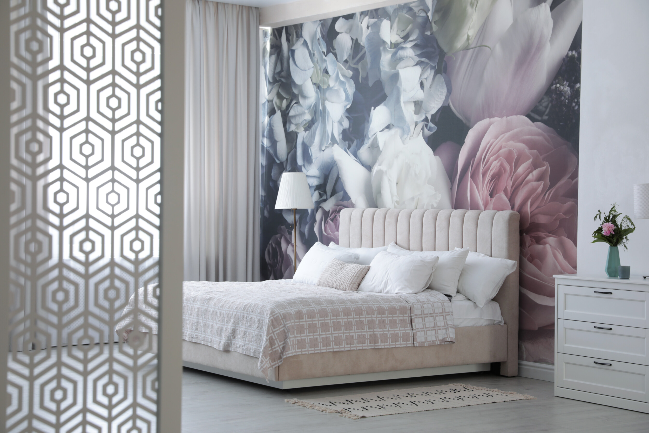 floral mural bedroom wallpaper