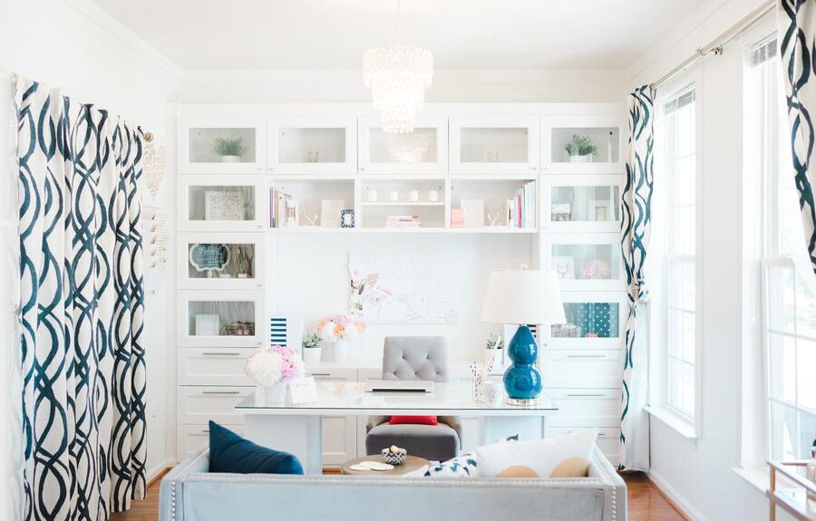 glass front cupboard home office