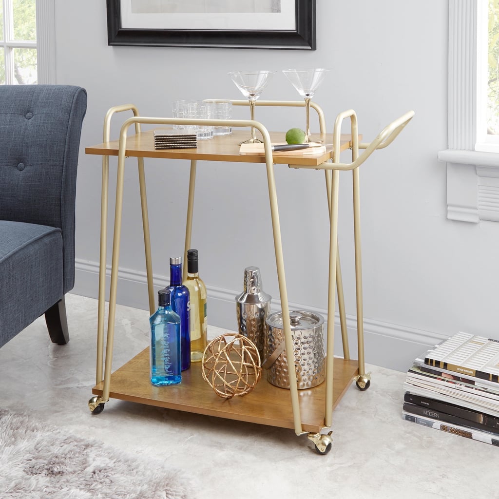 golden bar cart