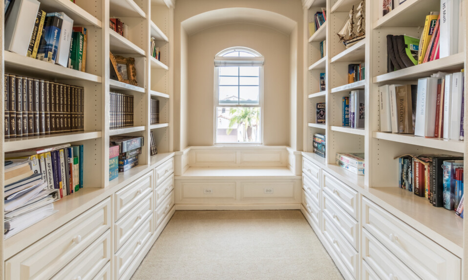 home library reading nook