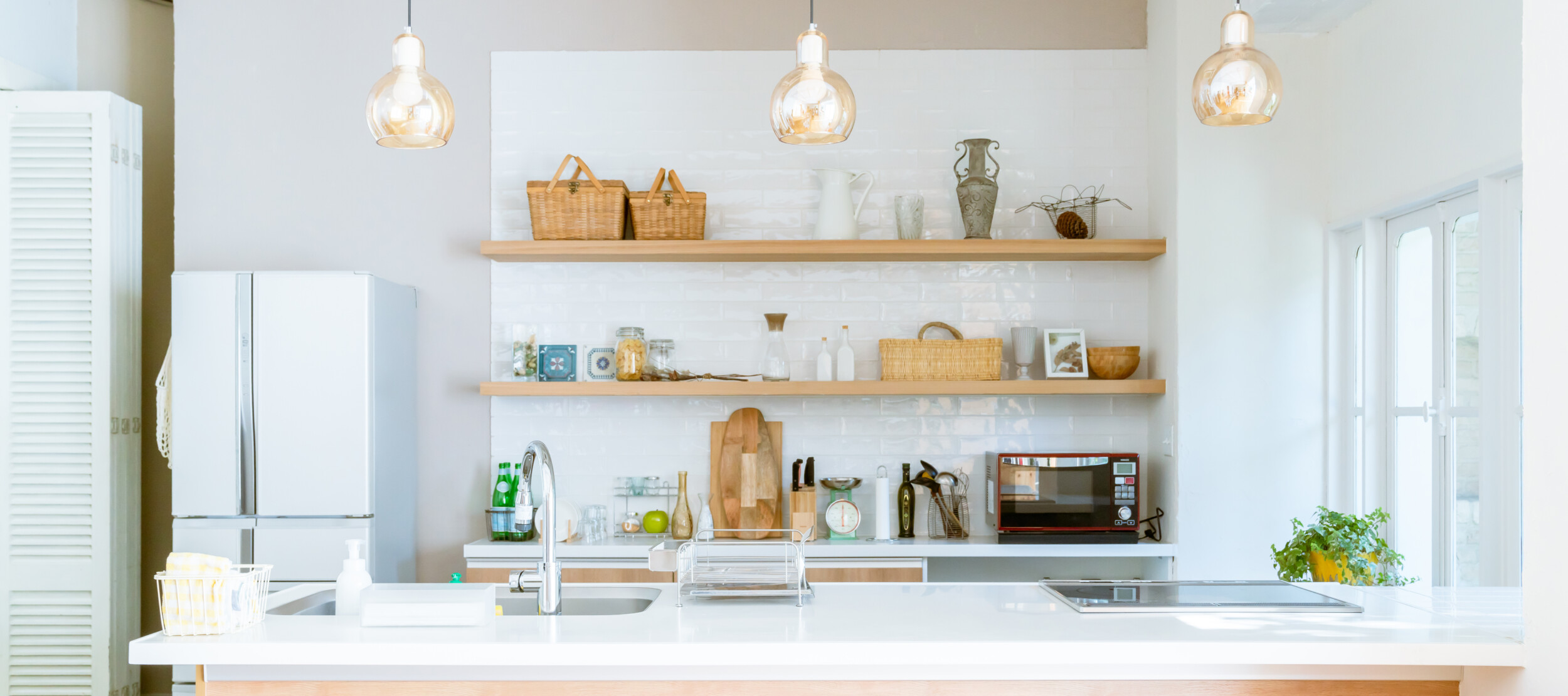 These Above-the-Sink Shelves Create Extra Kitchen Storage Out of