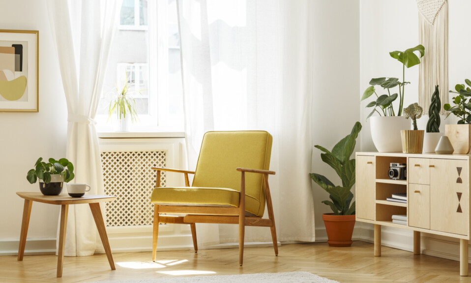 mid century living room