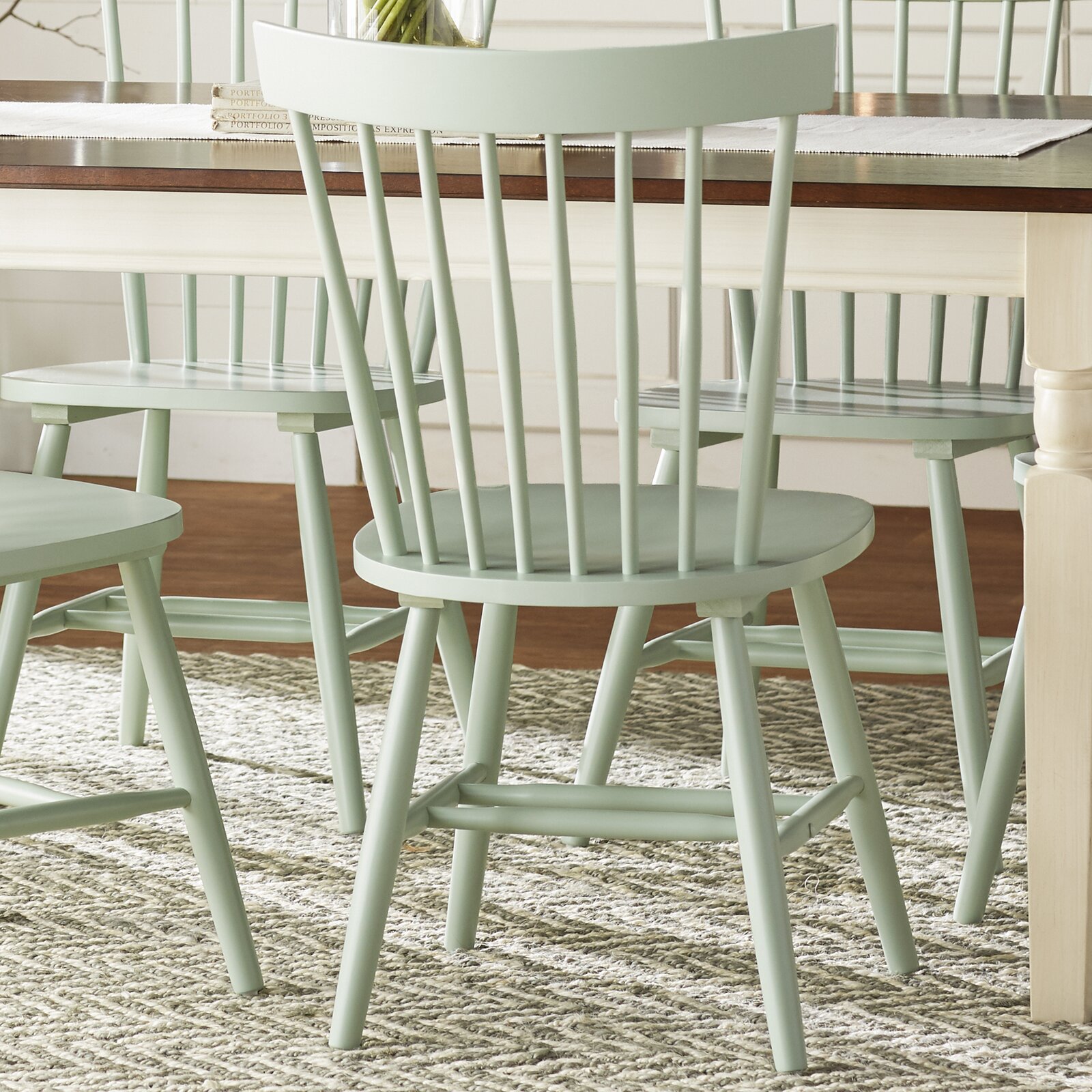 mint green chairs