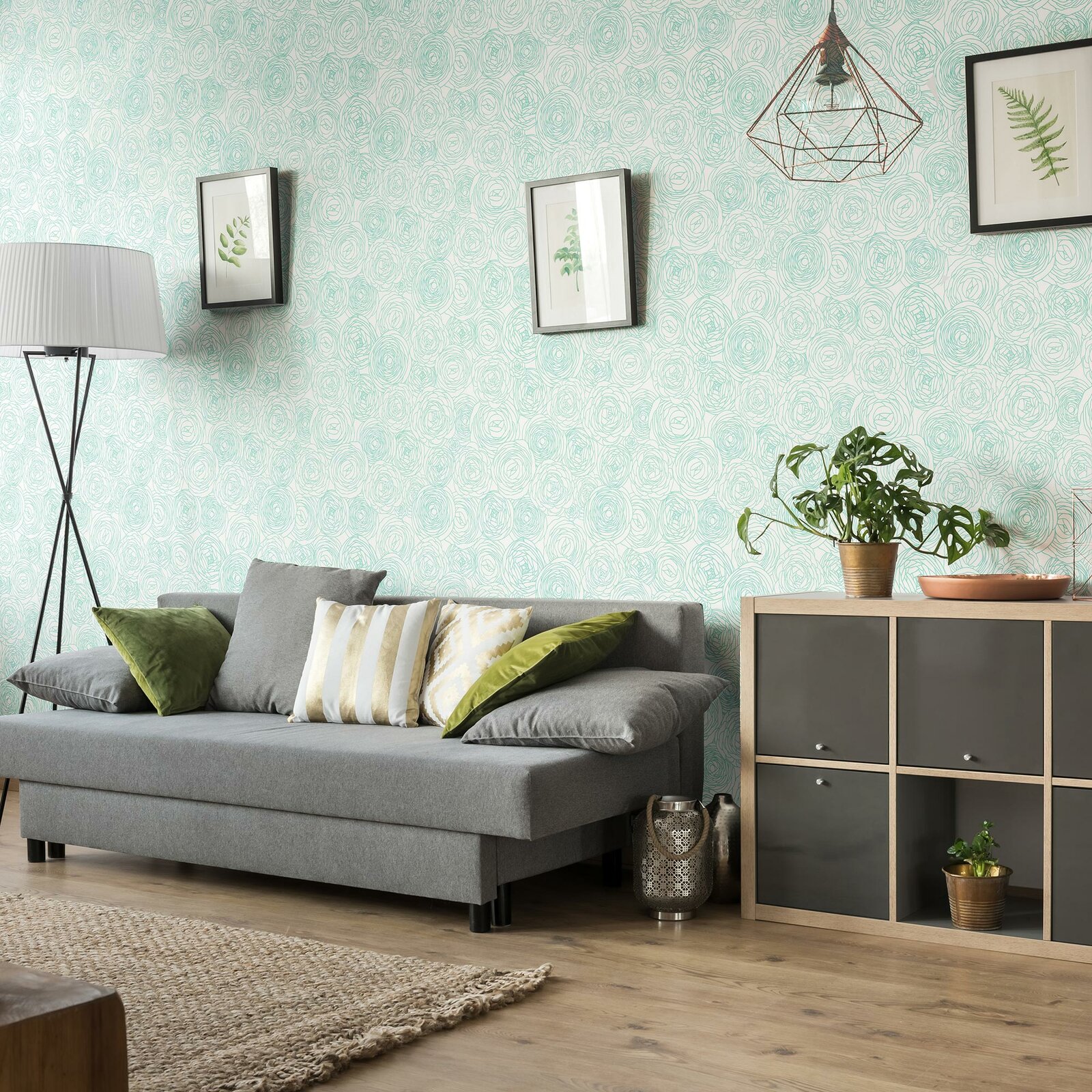 mint green and grey living room ideas