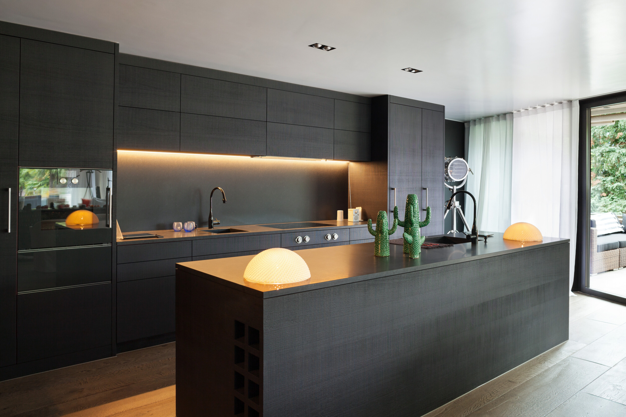 modern black kitchen