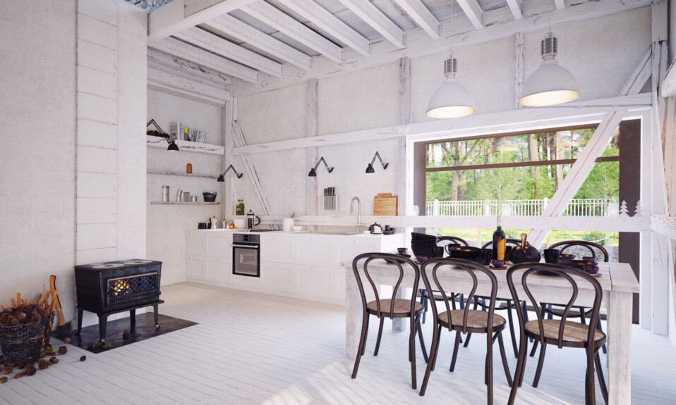 modern farmhouse kitchen interior