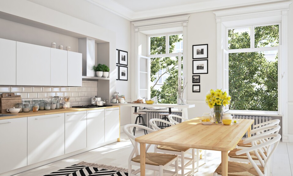 modern nordic kitchen in loft apartment