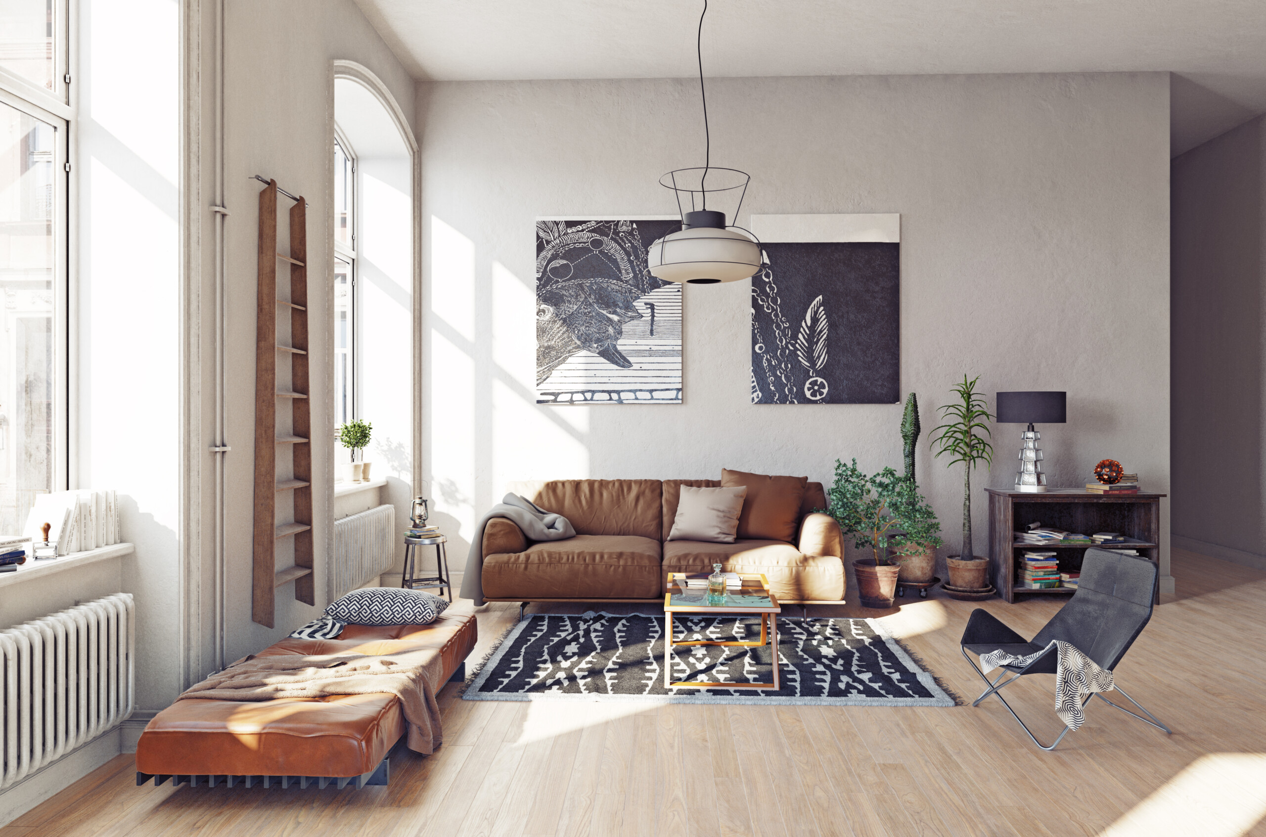 modern urban living room interior design