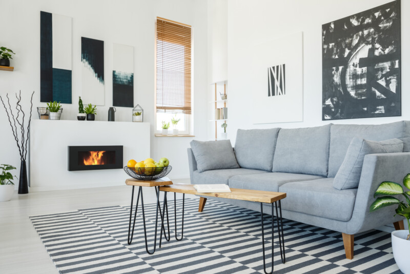 urban edgy modern living room