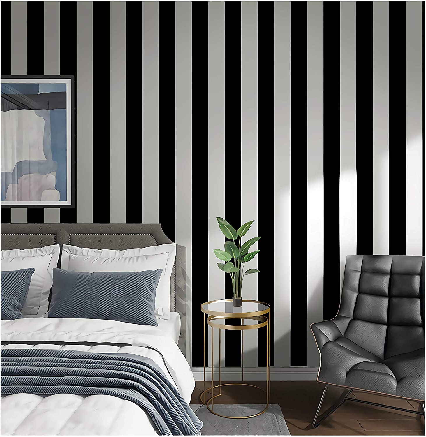 oversized stripes wallapaper