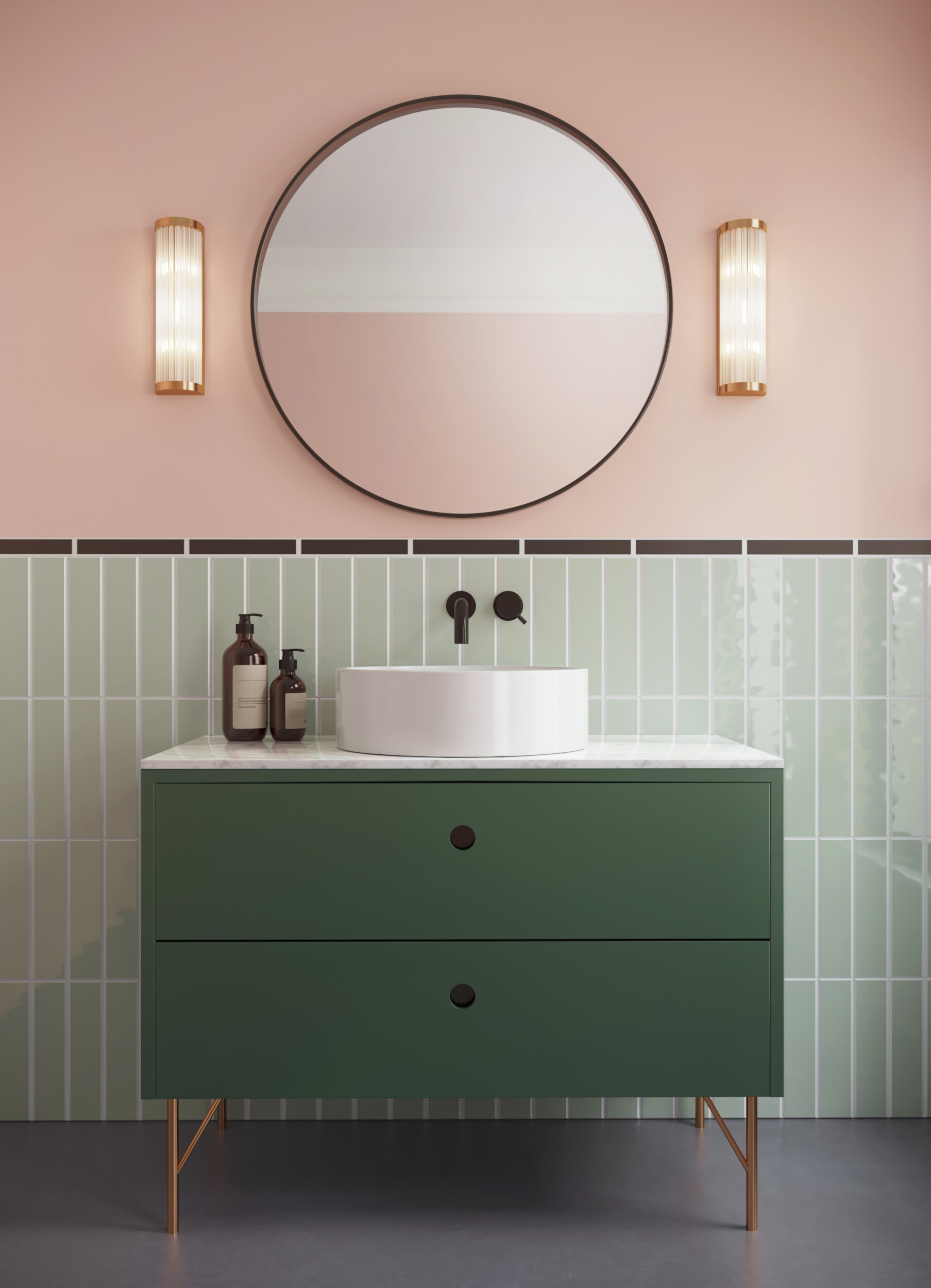 pastel tiles bathroom