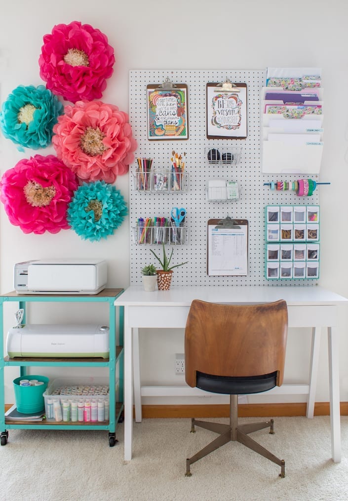 pegboard vertical storage