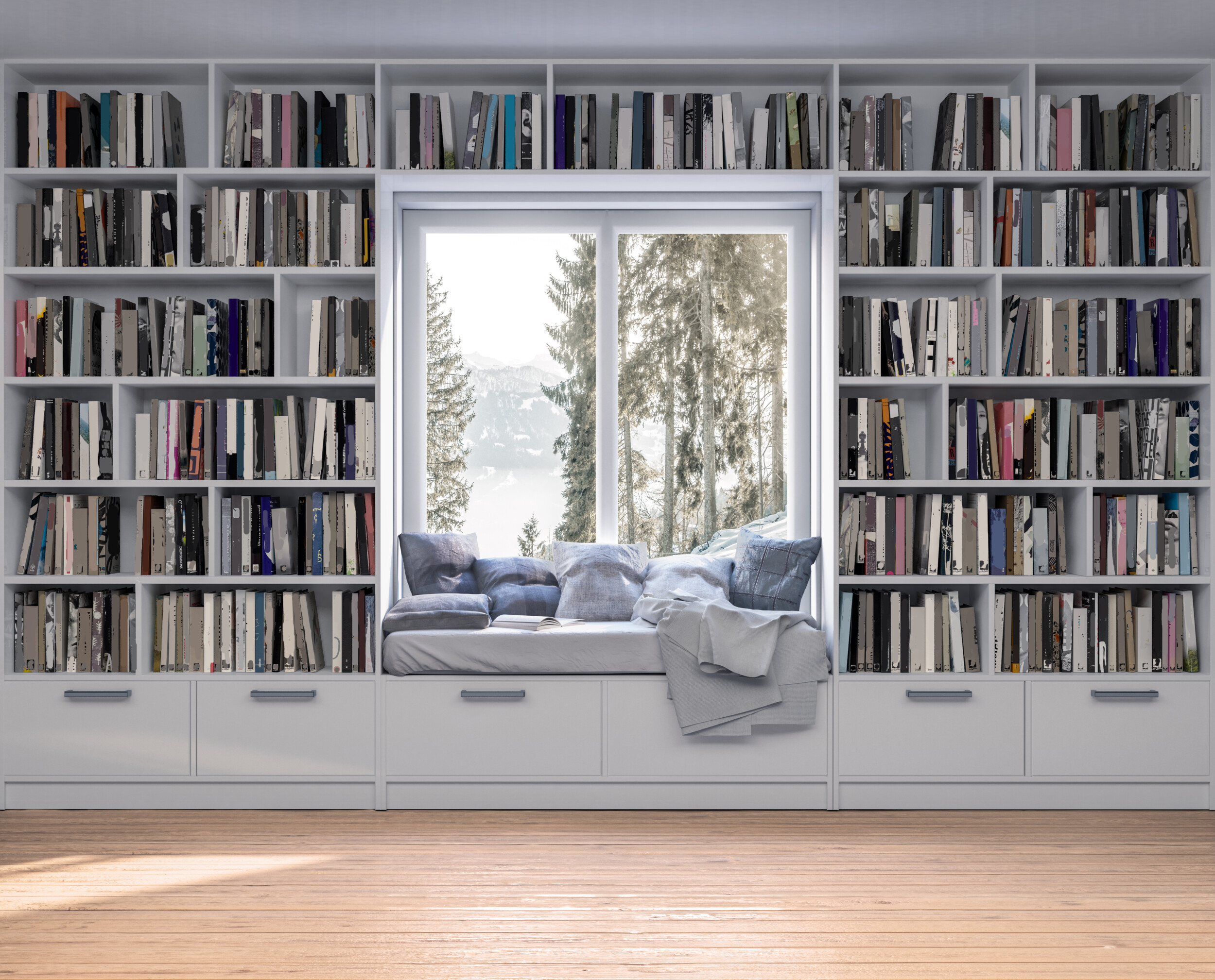 reading nook in home library